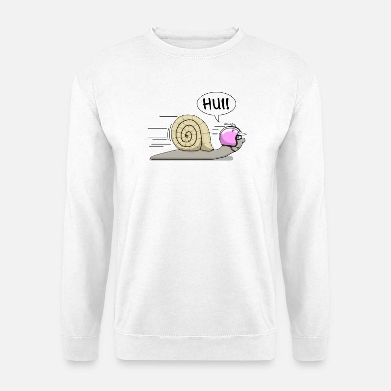 Racing snail - now also in pink - Unisex Sweatshirt - white
