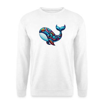 Baleine - Sweat-shirt Unisexe - blanc - Devant