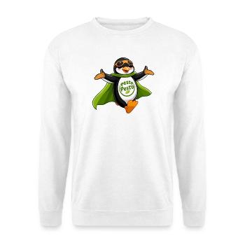 Pesto Pinguin fliegt in deinen Armen - Unisex Pullover - Weiß - Vorne