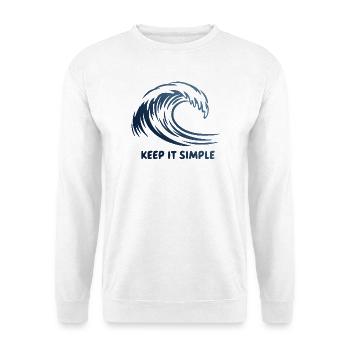 Halten Sie es einfach Welle - Unisex Pullover - Weiß - Vorne