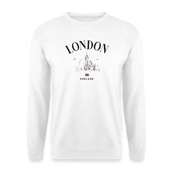 Union Jack Minimal Emblem - Unisex Sweatshirt - white - Front