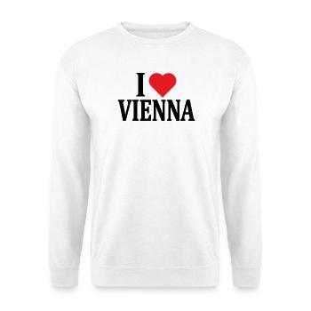 I love Vienna t-shirt t-shirt gift idea - Unisex Sweatshirt - white - Front