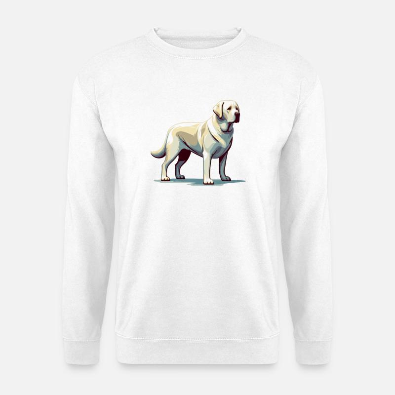 Standing White Labrador - Unisex Sweatshirt - white