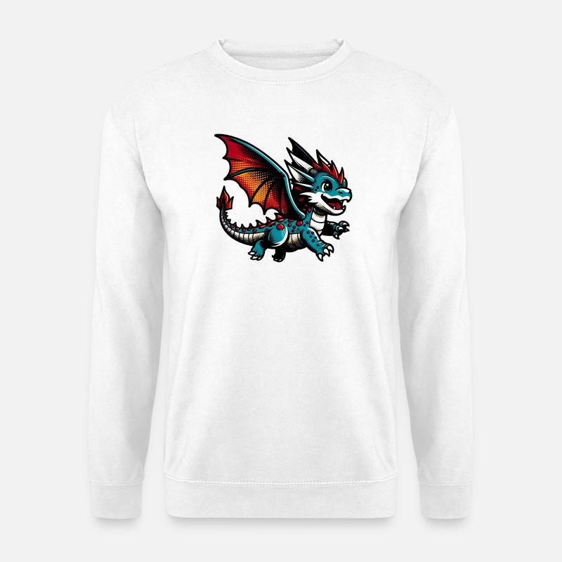 Drache - Unisex Pullover - Weiß