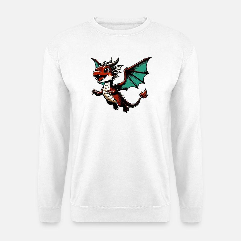 Drache - Unisex Pullover - Weiß