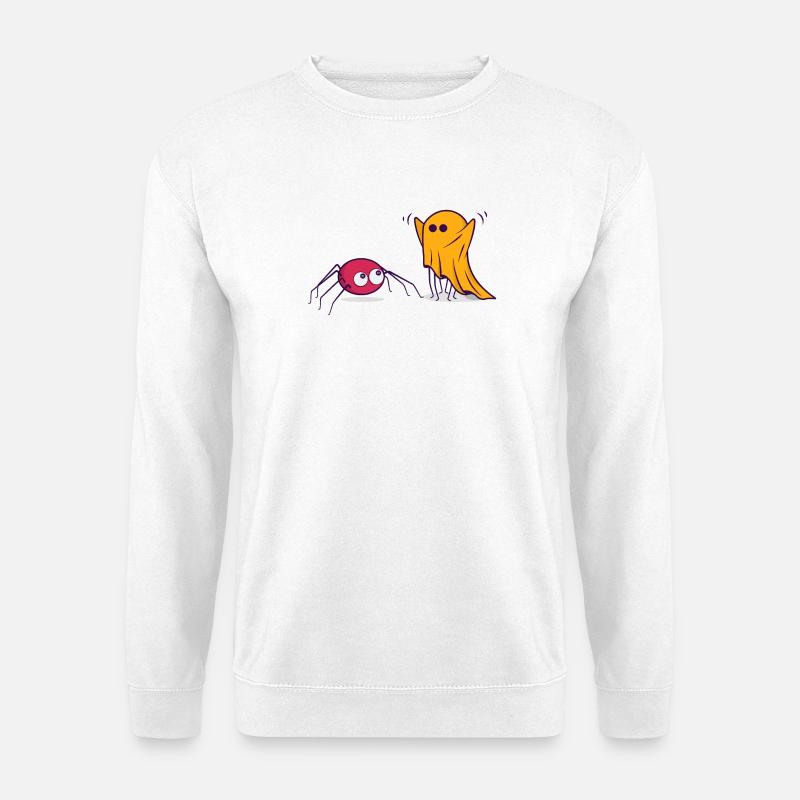 Halloween Spinne Geist Comic Cartoon Comic - Unisex Pullover - Weiß
