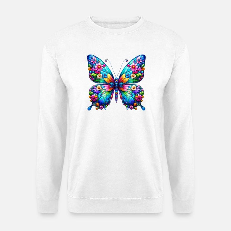 Schmetterling - Unisex Pullover - Weiß