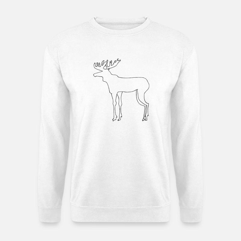 Elch - Unisex Pullover - Weiß