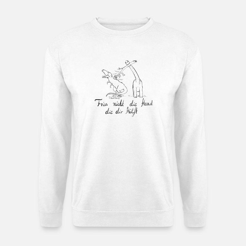 Don't bite and don't eat! - Unisex Sweatshirt - white
