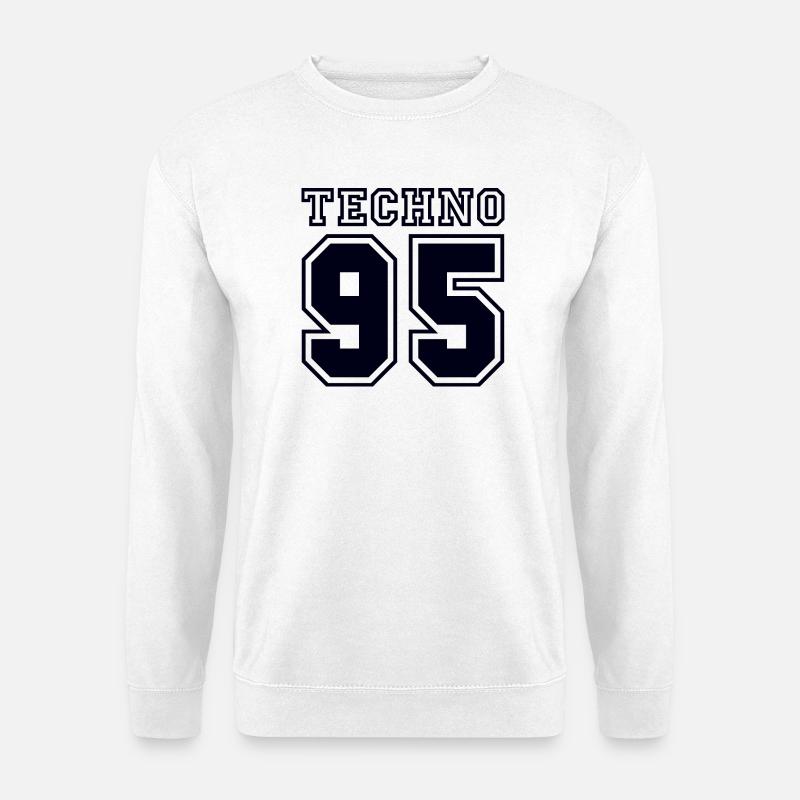 TECHNO 95 - Unisex Pullover - Weiß
