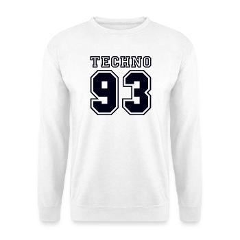 TECHNO 93 - Unisex Sweatshirt - white - Front