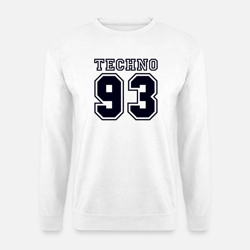 TECHNO 93 - Sweat-shirt Unisexe - blanc