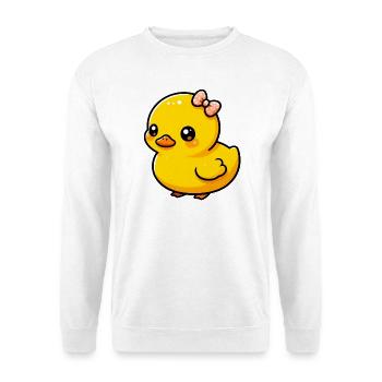 Ente Ente Ente Ente Ente - Unisex Pullover - Weiß - Vorne