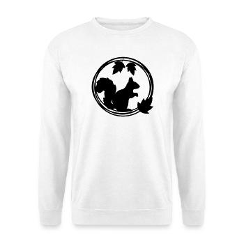 Silhouette d’écureuil en couronne de feuilles - Sweat-shirt Unisexe - blanc - Devant