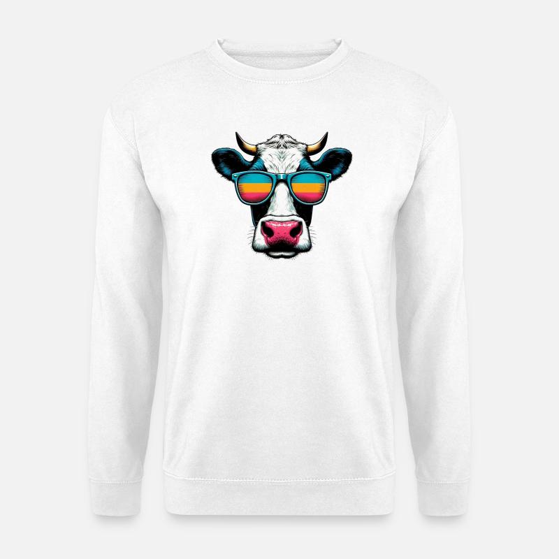 Kuh - Unisex Pullover - Weiß