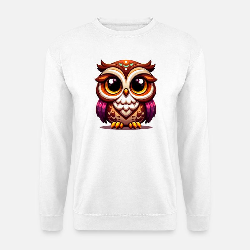 Eule - Unisex Pullover - Weiß