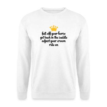 chevaucher - Sweat-shirt Unisexe - blanc - Devant