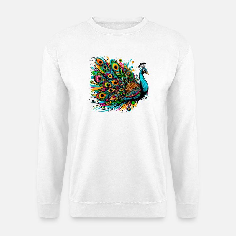 Peacock - Unisex Sweatshirt - white