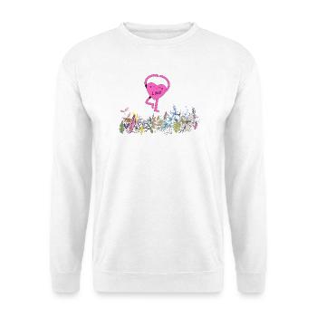 Heart Dancer on Flower Garden - Unisex Sweatshirt - white - Front