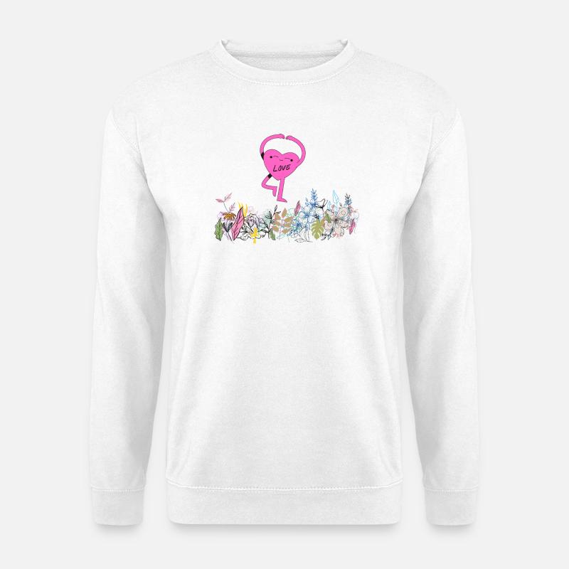 Herztänzerin im Blumengarten - Unisex Pullover - Weiß