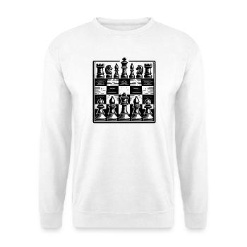 Échecs - Stratégies dans le duel noir et blanc - Sweat-shirt Unisexe - blanc - Devant