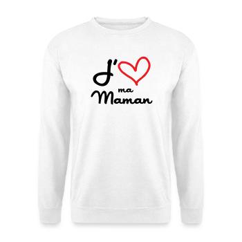 J'aime ma maman - Fête des Mères - Sweat-shirt Unisexe - blanc - Devant