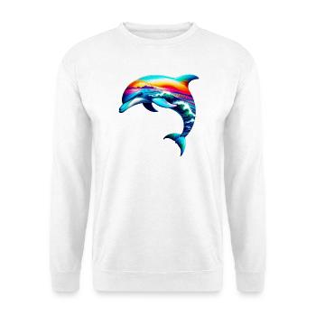 Dauphin - Sweat-shirt Unisexe - blanc - Devant