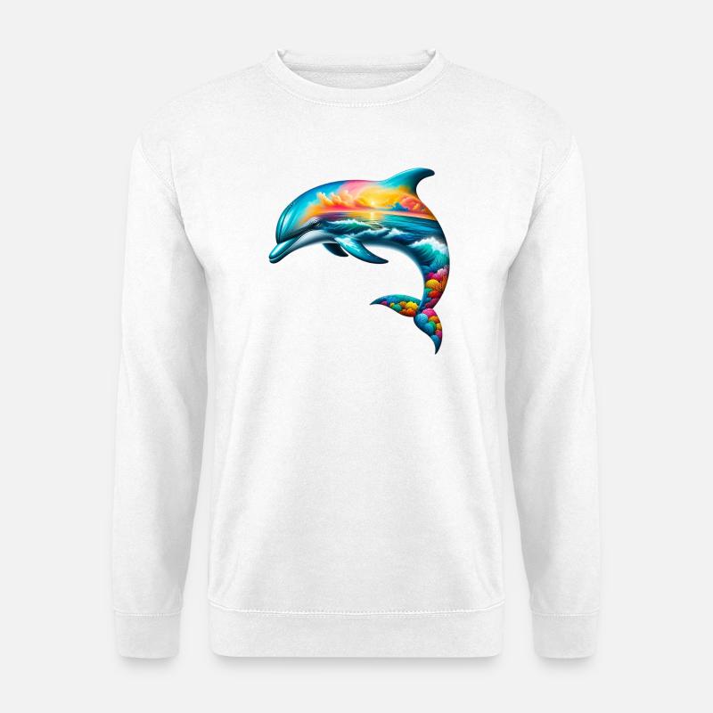 Dolphin - Unisex Sweatshirt - white