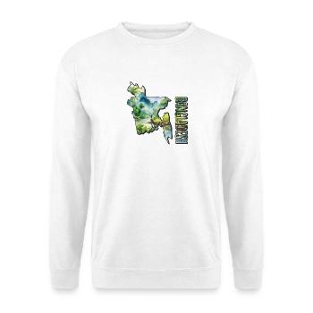 Aquarell Landkarte Bangladesch - Unisex Pullover - Weiß - Vorne