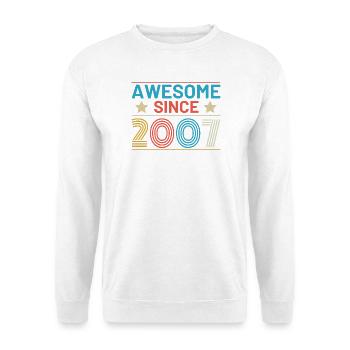 Anniversaire Rétro Génial depuis 2007 - Sweat-shirt Unisexe - blanc - Devant
