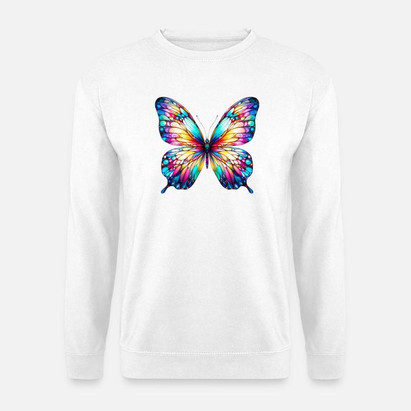 Schmetterling - Unisex Pullover - Weiß