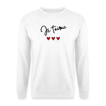 COUPLE. HEART. CHRISTMAS. JUST MARRIED. Bachelorette party - Unisex Sweatshirt - white - Front