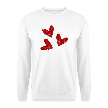 COUPLE. HEART. CHRISTMAS. JUST MARRIED. Bachelorette party - Unisex Sweatshirt - white - Front