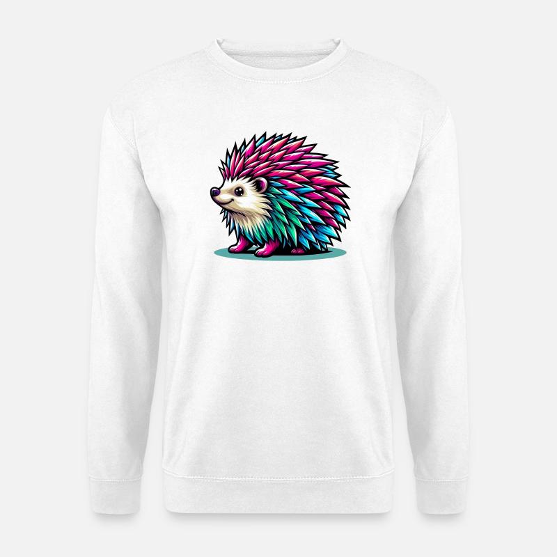 Hérisson - Sweat-shirt Unisexe - blanc