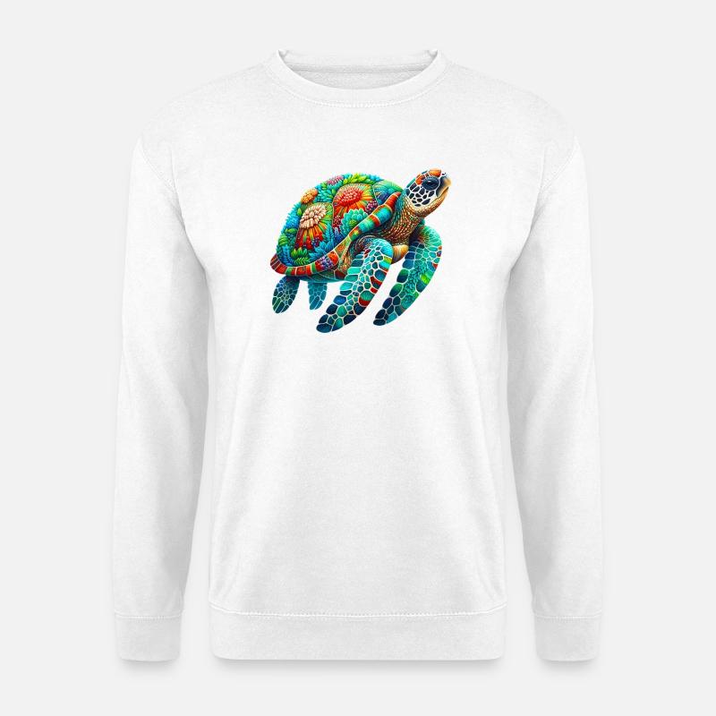Schildkröte - Unisex Pullover - Weiß