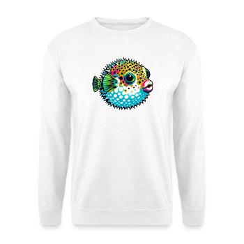 Kugelfisch - Unisex Pullover - Weiß - Vorne