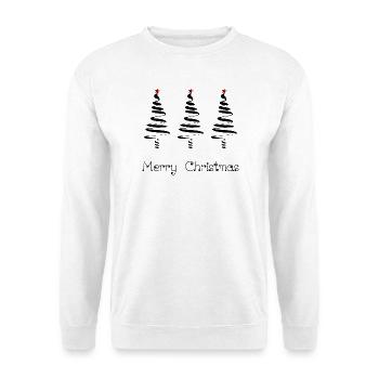 WEIHNACHTEN. FROHE WEIHNACHTEN. FROHE WEIHNACHTEN. WEIHNACHTSMANN - Unisex Pullover - Weiß - Vorne