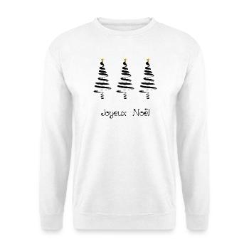 TANNE. WEIHNACHTEN. FROHE WEIHNACHTEN. ALLES GUTE ZUM NEUEN JAHR - Unisex Pullover - Weiß - Vorne