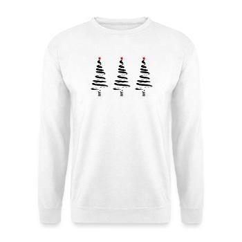 TANNE. WEIHNACHTEN. FROHE WEIHNACHTEN. ALLES GUTE ZUM NEUEN JAHR - Unisex Pullover - Weiß - Vorne