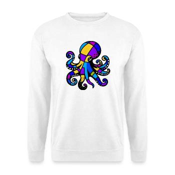 Pieuvre - Sweat-shirt Unisexe - blanc - Devant