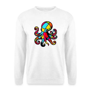 Krake - Unisex Pullover - Weiß - Vorne
