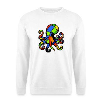 Pieuvre - Sweat-shirt Unisexe - blanc - Devant