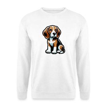 Cute Dog Cartoon Beagle - Unisex Sweatshirt - white - Front