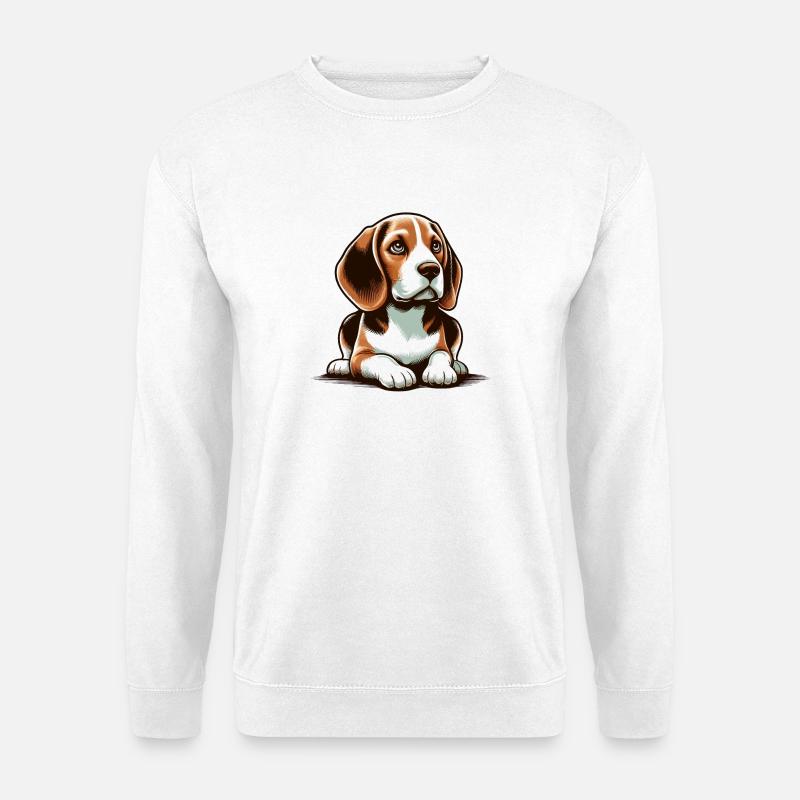 Chien Beagle allongé - Sweat-shirt Unisexe - blanc