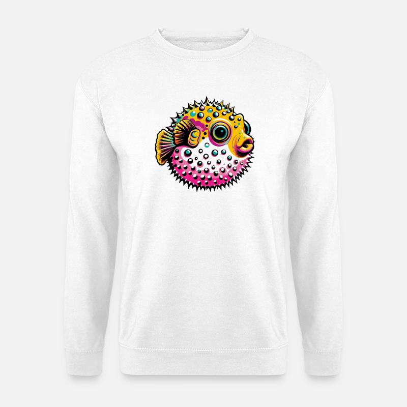 Kugelfisch - Unisex Pullover - Weiß