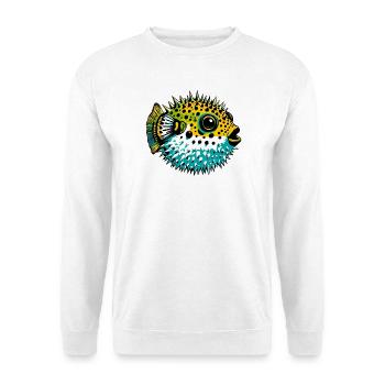 Kugelfisch - Unisex Pullover - Weiß - Vorne