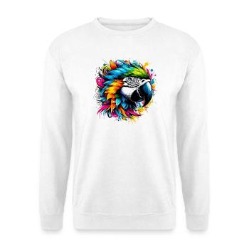 Perroquet - Sweat-shirt Unisexe - blanc - Devant