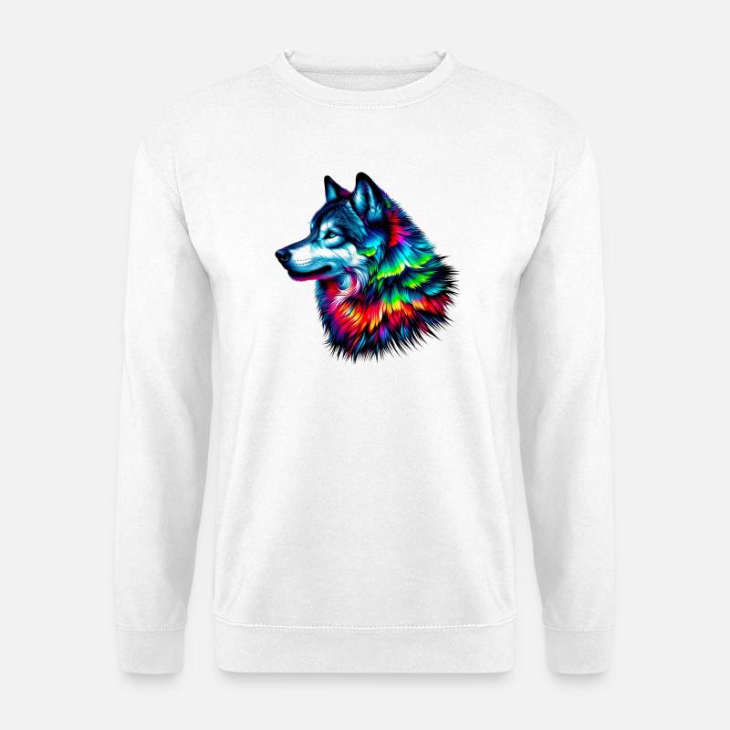 Wolf - Unisex Pullover - Weiß