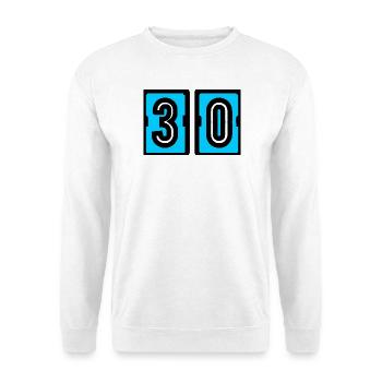 30. 30 YEARS. 30th ANNIVERSARY. 30 YEARS ANNIVERSARY. - Unisex Sweatshirt - white - Front