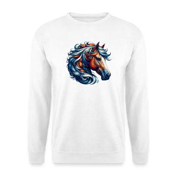 Cheval - Sweat-shirt Unisexe - blanc - Devant